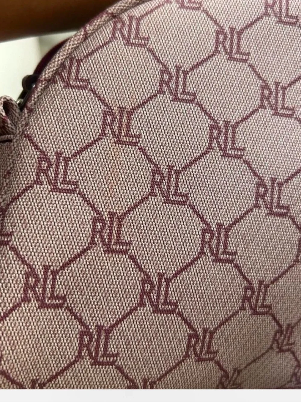 Ralph Lauren Pink RL Monogram Cosmetic Pouch